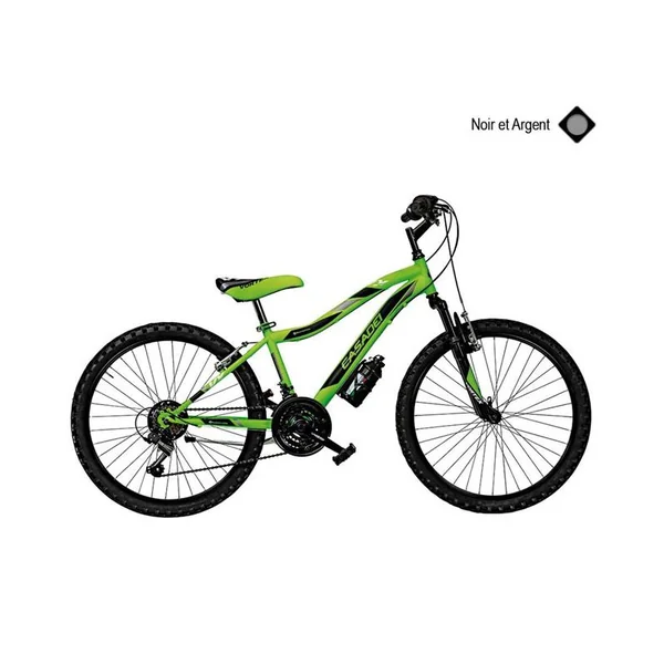 Vélo CASADEI mtb 24 vortex 18v f.susp. h38 noir argent