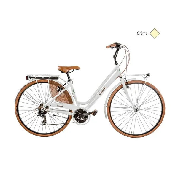 Vélo CASADEI vintage 28 femme 21v alu h44 creme