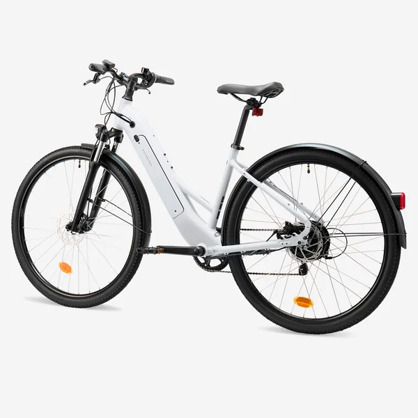 Vélo tout chemin électrique cadre bas, e-actv 100 gris perle