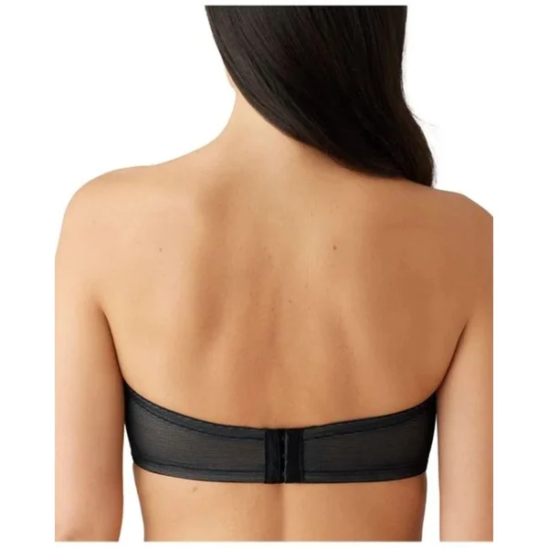 Wacoal - Soutien-gorge en dentelle sans bretelles 40 (90) DD Noir Halo
