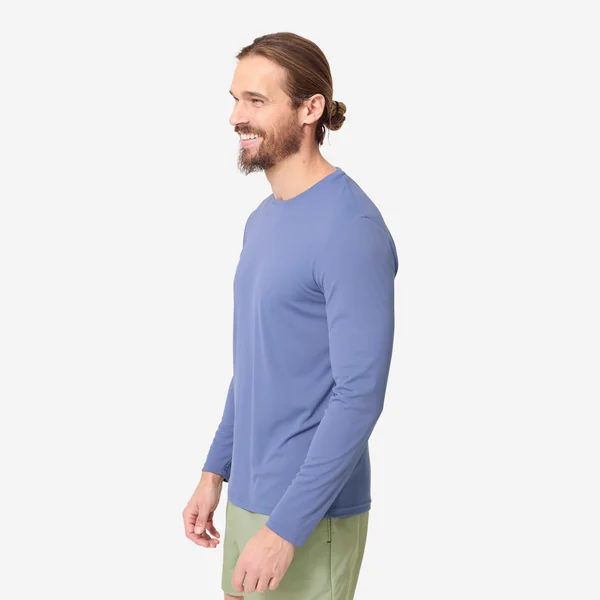 Water tee shirt top anti uv surf manches longues homme blue