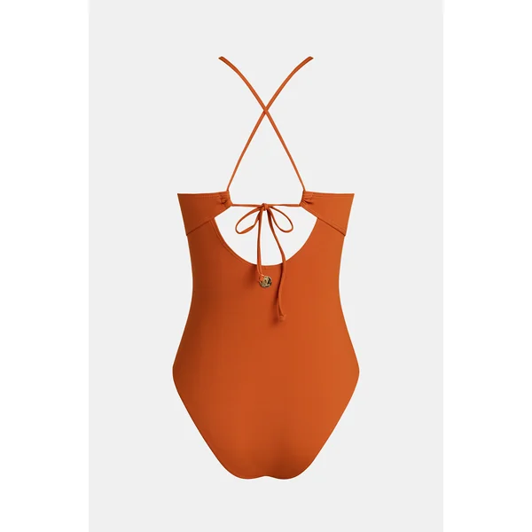 x Camille Maillot de bain une pièce col haut dos croisé