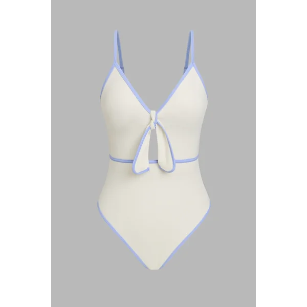 x Camille Maillot de bain une pièce col losange découpe goutte