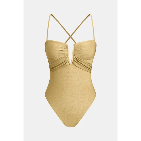 x Camille Maillot de bain une pièce col losange échancré