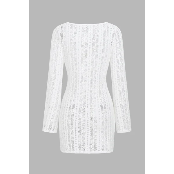x Camille Robe de plage col cœur manches longues