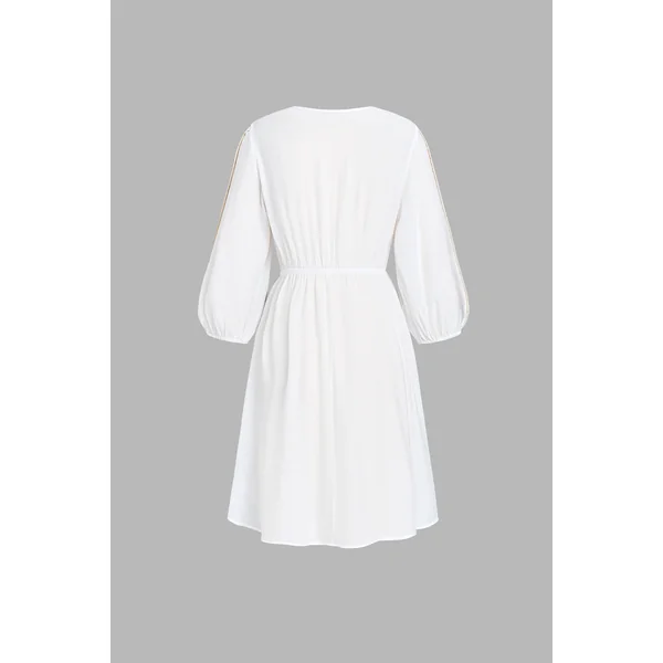x Camille Robe de plage col plongeant transparente