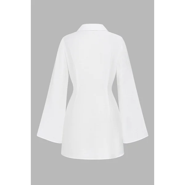 x Diane Robe de plage col chemise ceinture à nouer